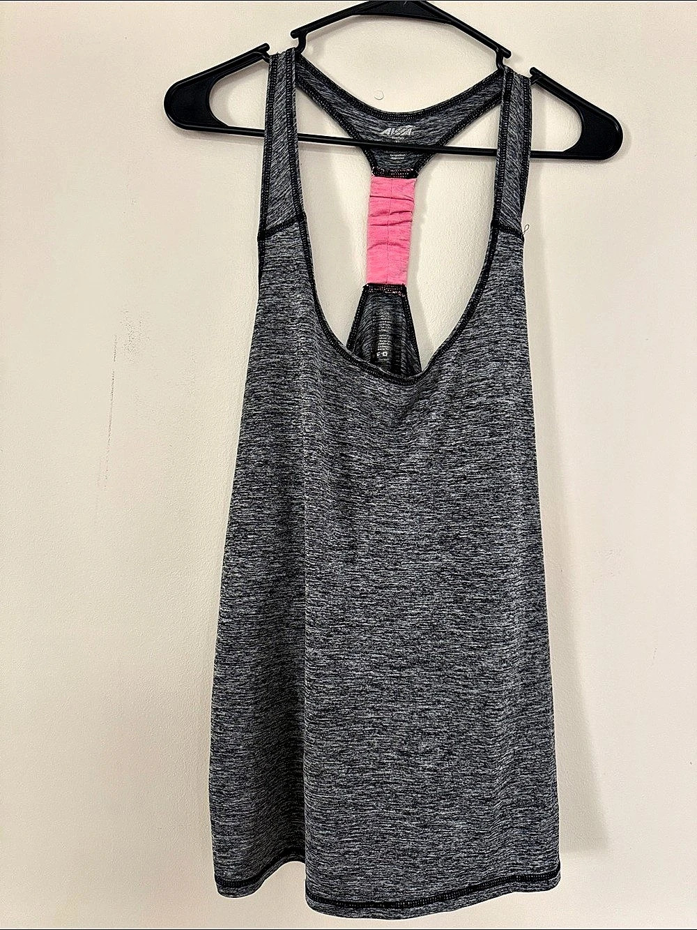 Avia Gray & Pink Racerback Tank Top